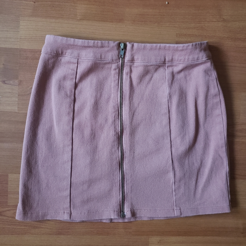 Forever 21 Zip Front Mini Skirt